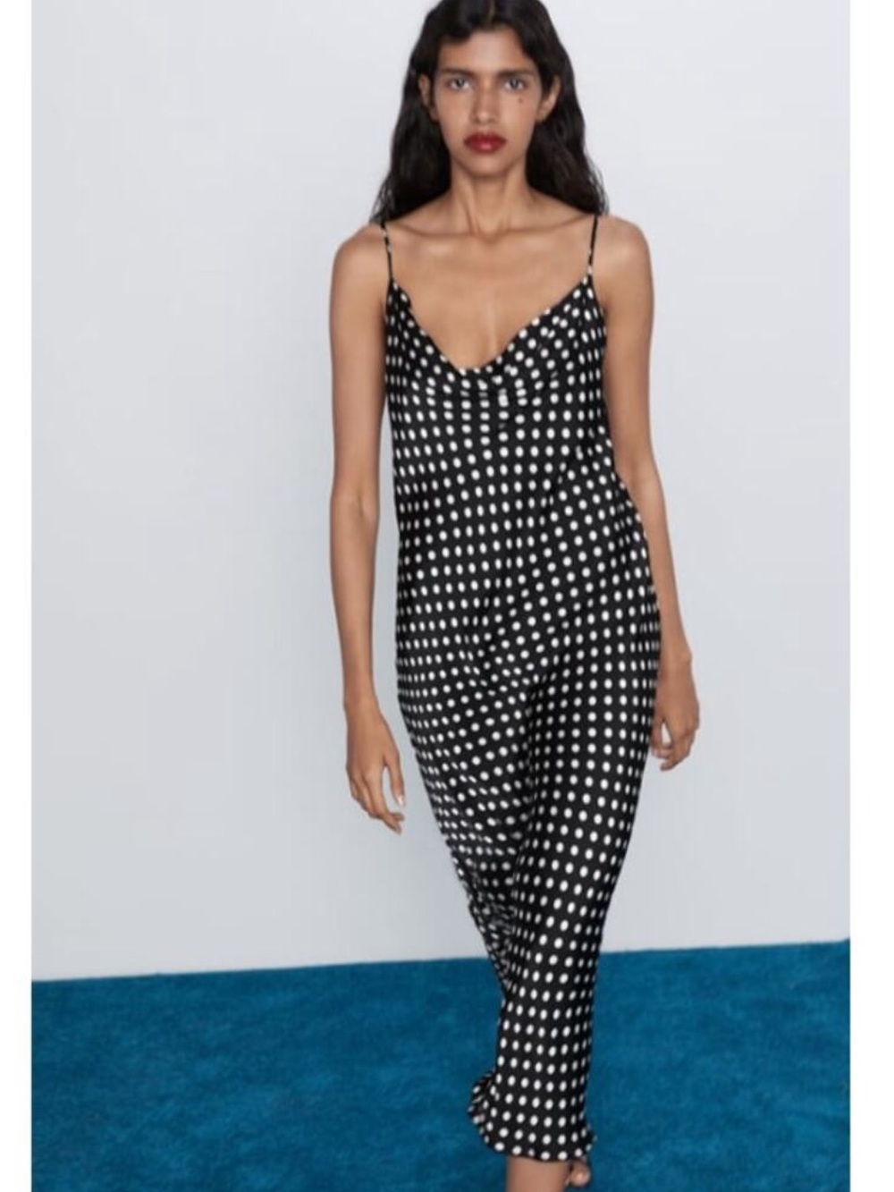 Zara Cowl Neck Polka Dot Midi Dress Size small - Picture 5 of 5